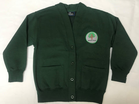 Bottle Green Embroidered Cardigan (BWA)