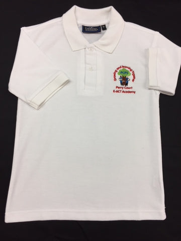 White Embroidered Polo Shirt (PCA)