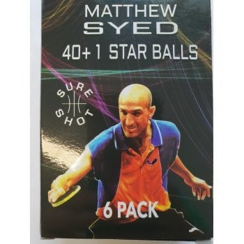 Matthew Syed 1 Star Table Tennis Balls Box Of 6