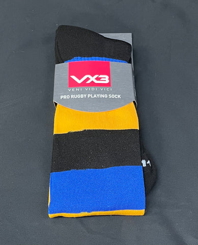 Royal/Black/Amber Rugby Socks (NSB)