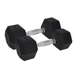 Urban Fitness Pro Hex Rubber Coated Dumbbells (Pair)