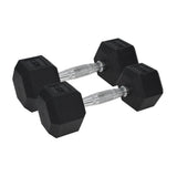 Urban Fitness Pro Hex Rubber Coated Dumbbells (Pair)