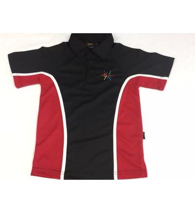 Black/Red Sports Polo Shirt (AWS) PRICE REDUCED (YEAR 8/9/10/11)