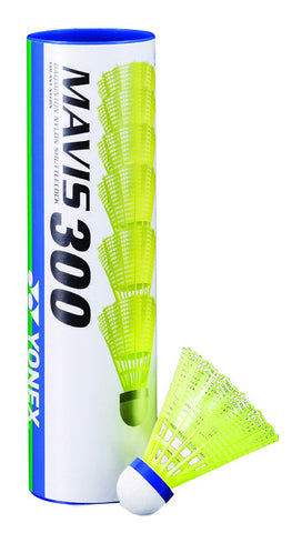 Yonex Mavis 300 Yellow Skirt Medium Speed Shuttles (Pack of 12)