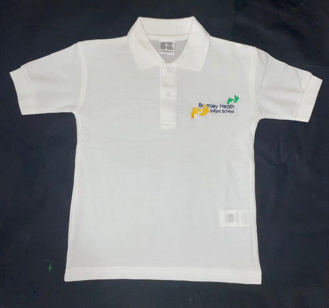 White Polo Shirt Embroidered (BHIS)