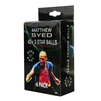 Matthew Syed 3 Star Table Tennis Balls Box Of 6